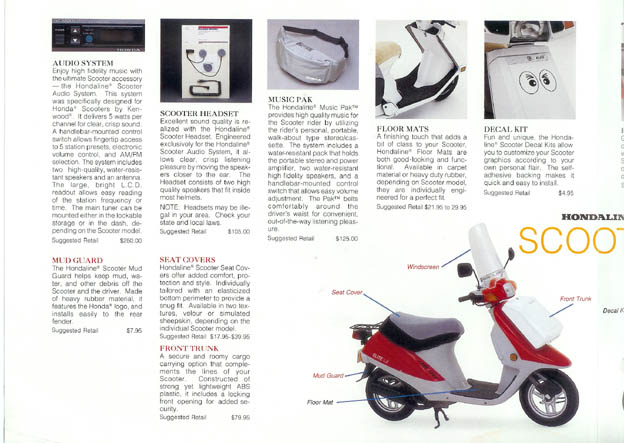Manuel du propriétaire Honda CH250 scooter Spacy CH 250 owner's manual 